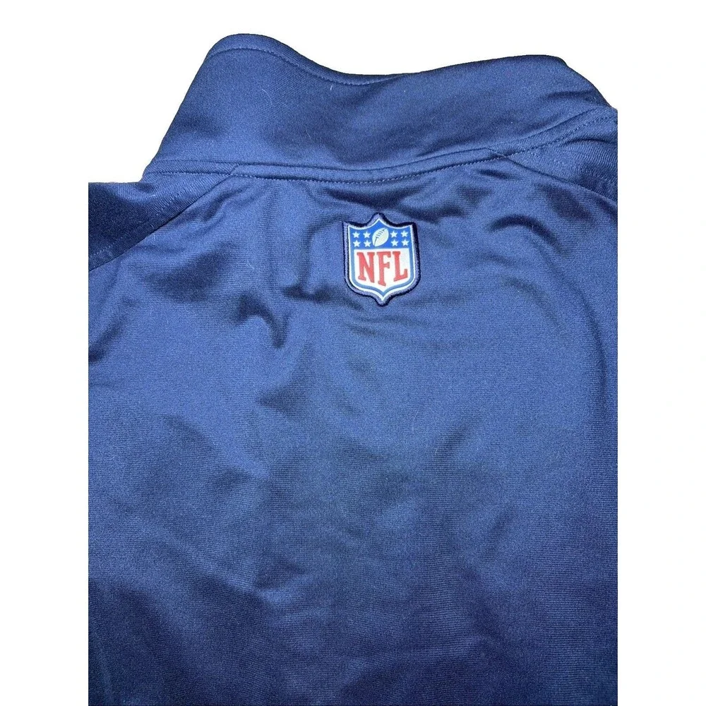 Nike Dallas Cowboys NFL On-Field 1/4 Zip Jacket Pullover Blue Tan Men's Large